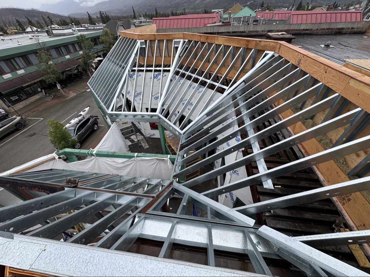 Structural steel roof framing